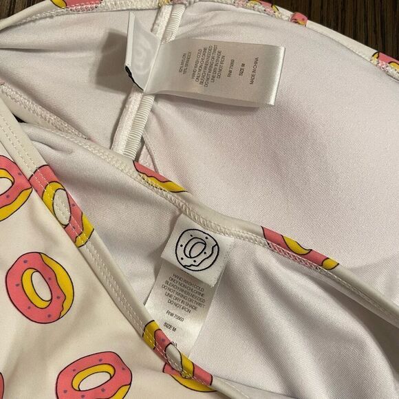 Odd Future logo white/pink donut bandeau bikini, size M - Picture 3 of 5